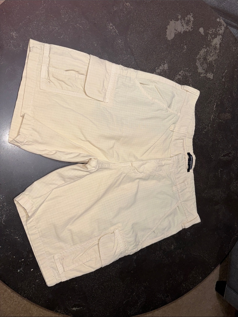 French Connection Men's Cargo Shorts - Cream
